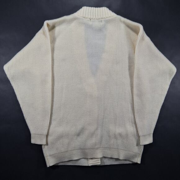 Vintage Highgate Ltd Women's Small Cardigan Sweater White Knit Long Sleeve - Picture 7 of 14